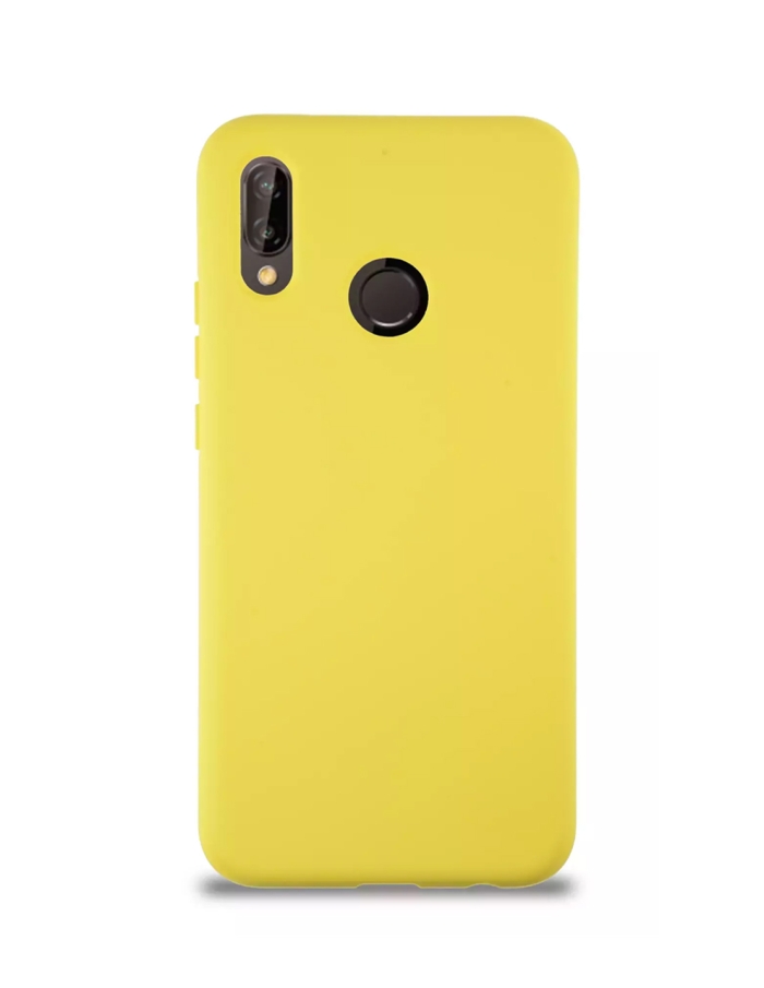 Huawei P20 Lite Lansman Sİlikon Kılıf Renkli Sarı