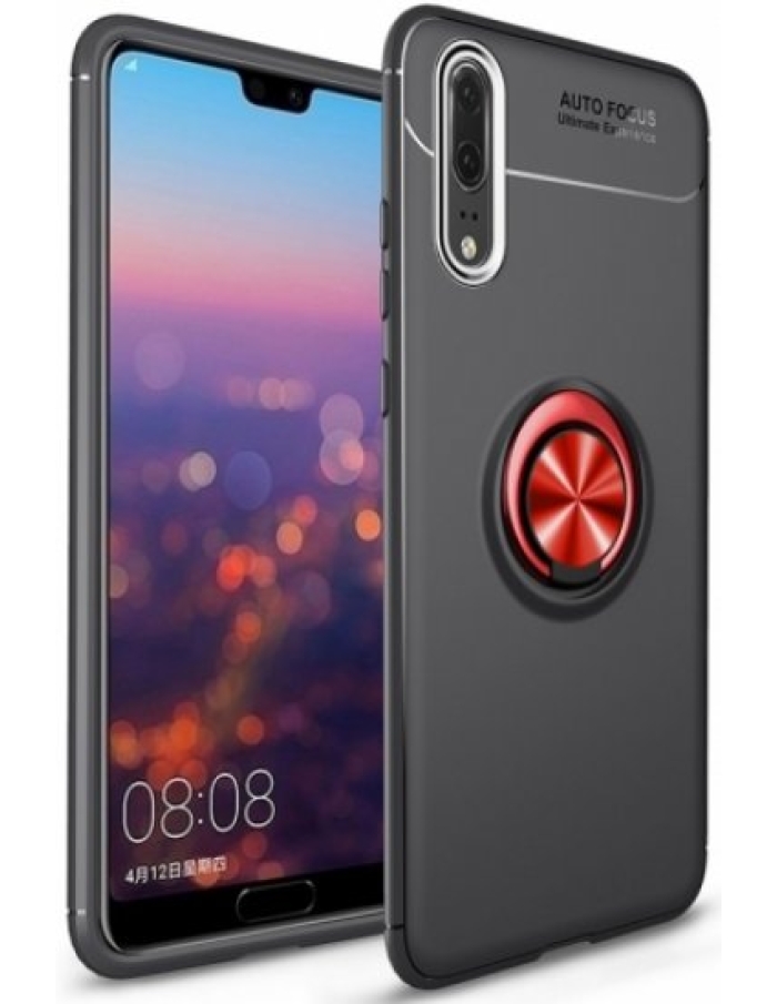 Huawei P20 Pro Standlı Yüzüklü Silikon Kılıf