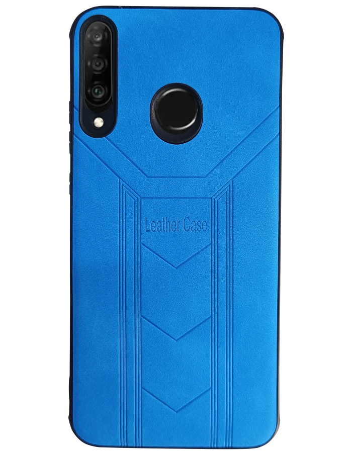 Huawei P30 Lite Mavi Deri Kılıf Yumuşak