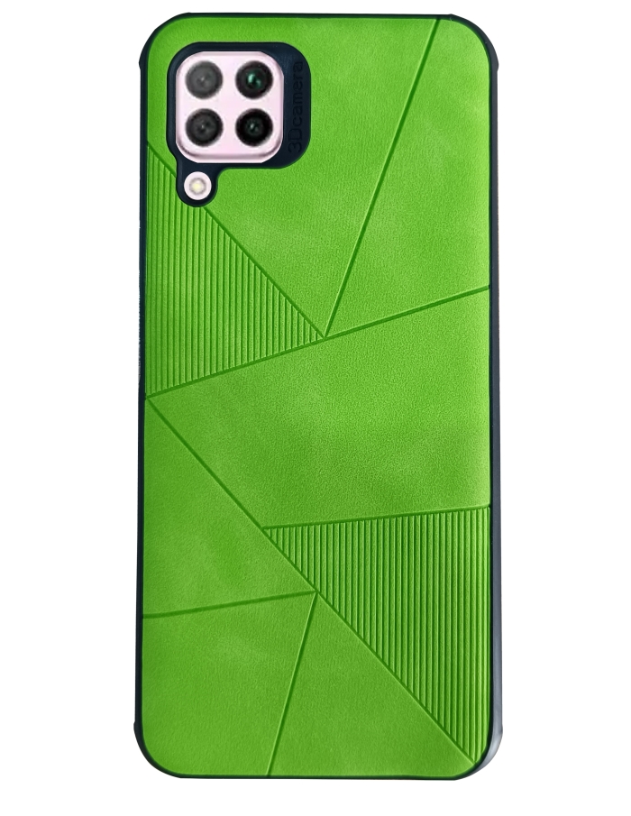 Huawei P40 Lite Yeşil Deri Kılıf