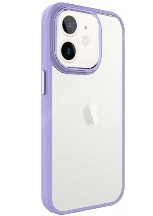 iPhone 11 Krom Lens ve Tuş Korumalı Çerçeveli Kılıf Lila