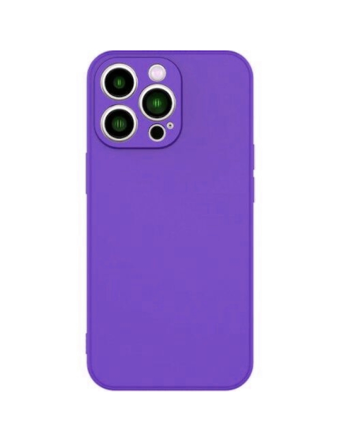 iPhone 12 Pro Max Lens Korumalı Silikon Kılıf Mor