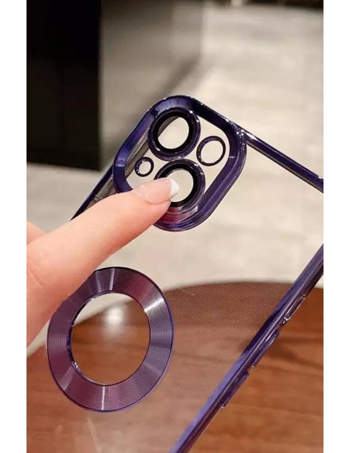 iPhone 13 Kamera Lens Koruyuculu Kılıf Mor 