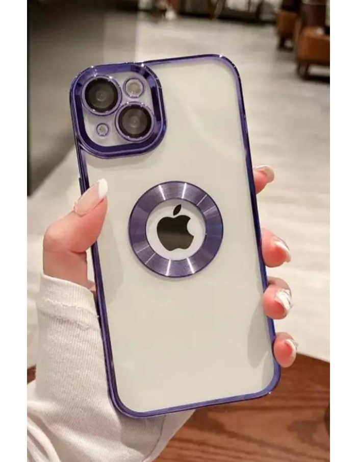 iPhone 13 Kamera Lens Koruyuculu Kılıf Mor