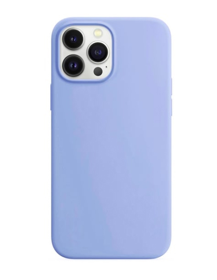 iPhone 13 Pro İçi Kadife Silikon Kılıf Mavi