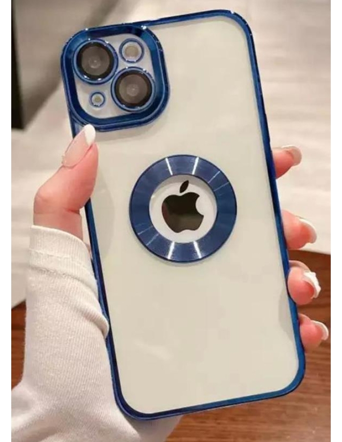 iPhone 14 Kamera Lens Koruyuculu Kılıf Mavi