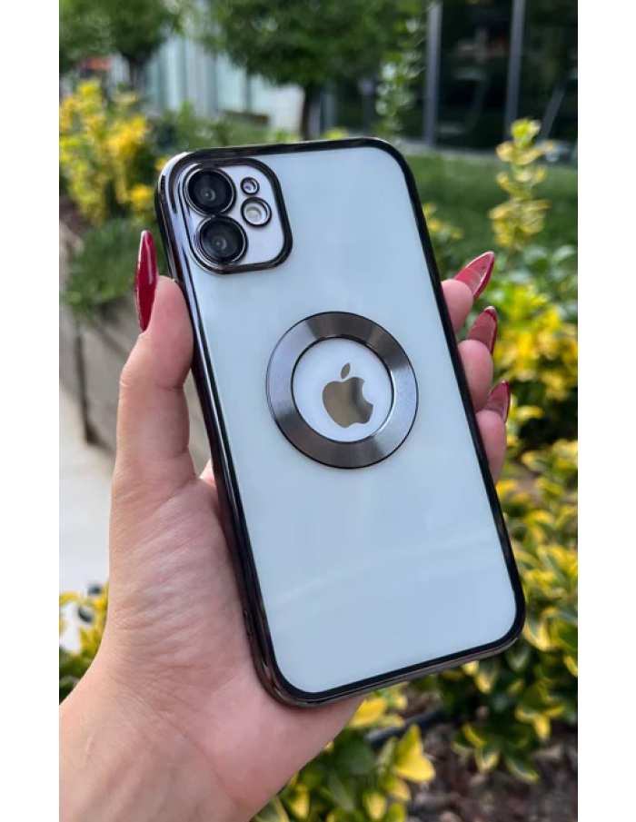 iPhone 14 Plus Kamera Lens Koruyuculu Kılıf Mor Siyah