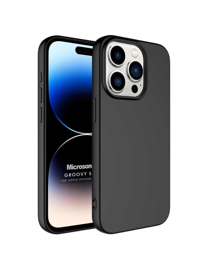 iPhone 15 Pro Max Lansman İçi Kadife Silikon Kılıf Tüm Renkler Siyah