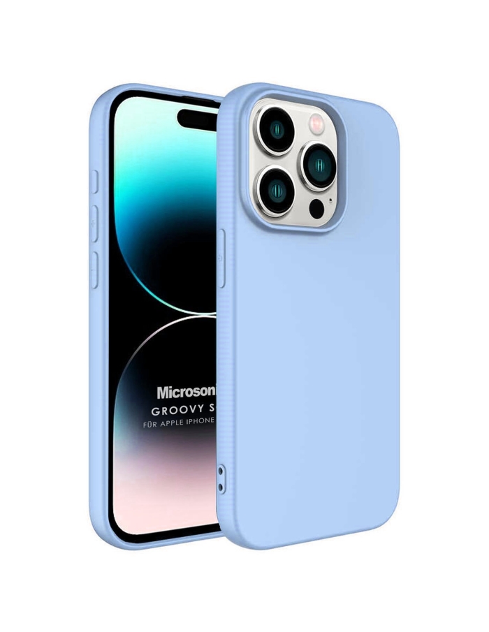 iPhone 15 Pro Max Lansman İçi Kadife Silikon Kılıf Tüm Renkler Açık Mavi