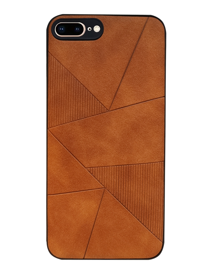 iPhone 7/8 Plus Kahverengi Deri Yumuşak Kılıf