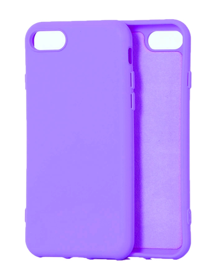 iPhone 7/8 Uyumlu Lansman Kadife Silikon Kılıf Renk Seçenekli Mor