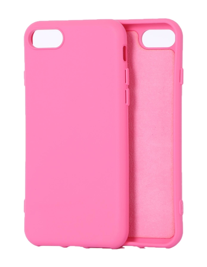 iPhone 7/8 Uyumlu Lansman Kadife Silikon Kılıf Renk Seçenekli Pembe