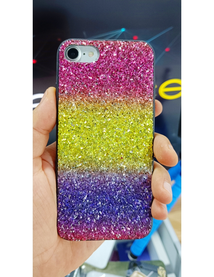 iPhone 7/iPhone 8 Uyumlu Simli Rengarenk Kılıf