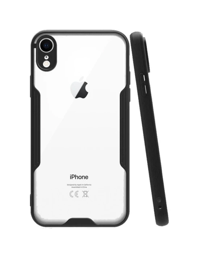 iPhone X Tam Korumalı Renkli Kenarlı Parfe Kılıf Siyah