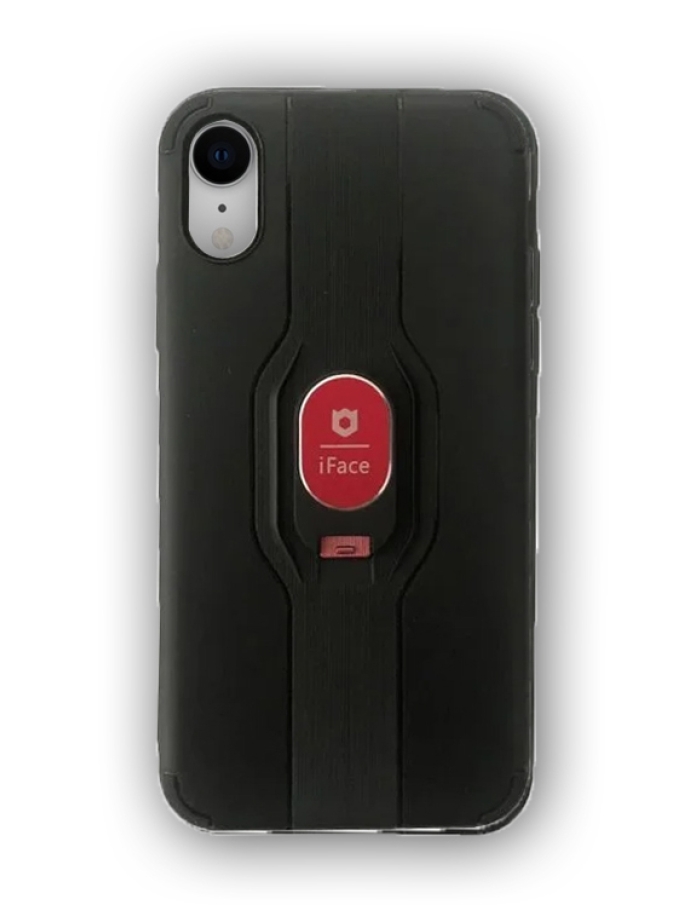 iPhone XR iFace Standlı Mıknatıslı Kılıf Siyah Kırmızı