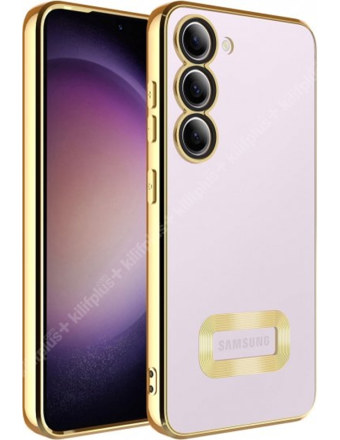 Samsung Galaxy A14 Kamera Lens Korumalı Kılıf Gold