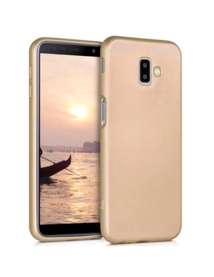 Samsung Galaxy J6 Plus Ruber Silikon Kılıf Gold