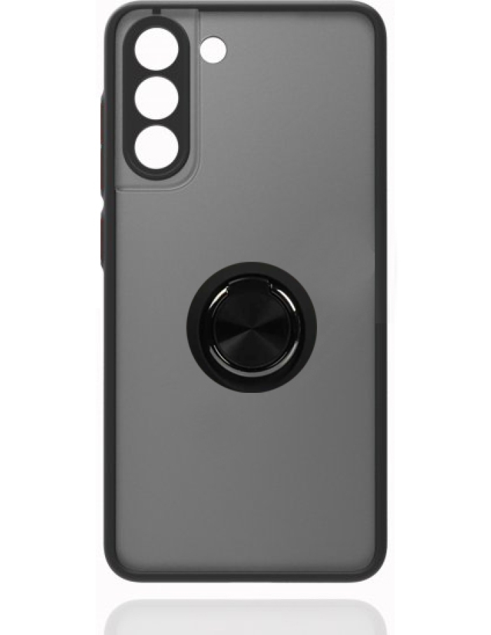 Samsung Galaxy S21 Plus Kamera Korumalı Yüzüklü Kılıf Siyah