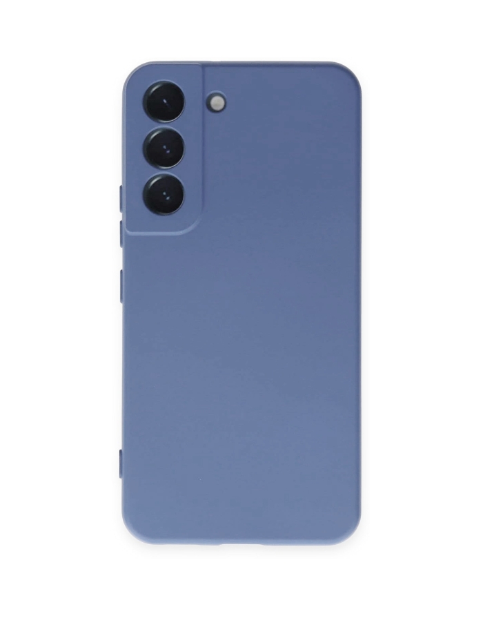 Samsung Galaxy S22 Lansman İçi Kadife Silikon Kılıf Derin Mavi