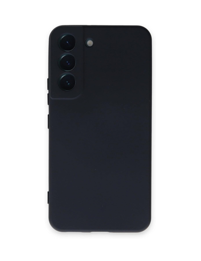 Samsung Galaxy S22 Lansman İçi Kadife Silikon Kılıf Siyah