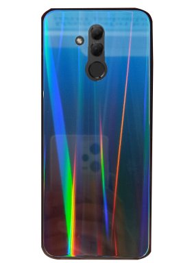 Huawei Mate 20 Lite Mavi Gökkuşağı Efektli Kılıf