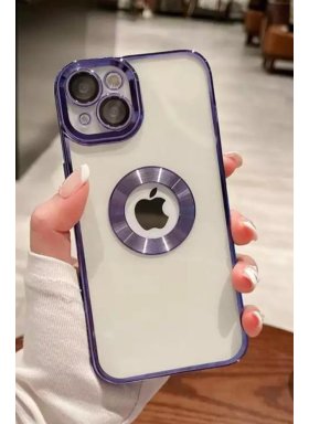 iPhone 13 Kamera Lens Koruyuculu Kılıf Mor