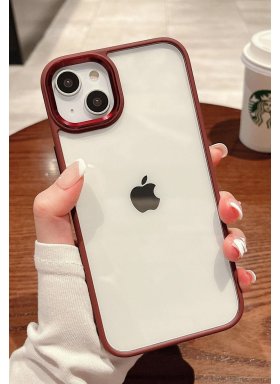 iPhone 13 Krom Lens ve Tuş Korumalı Çerçeveli Kılıf