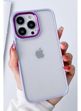 iPhone 13 Pro Krom Lens ve Tuş Korumalı Çerçeveli Kılıf