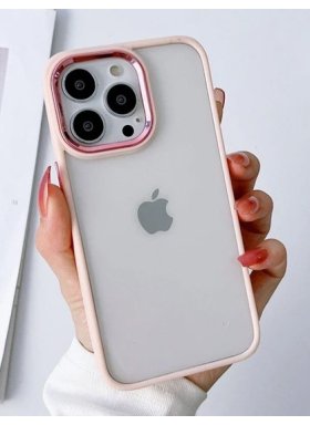 iPhone 13 Pro Max Krom Lens ve Tuş Korumalı Çerçeveli Kılıf
