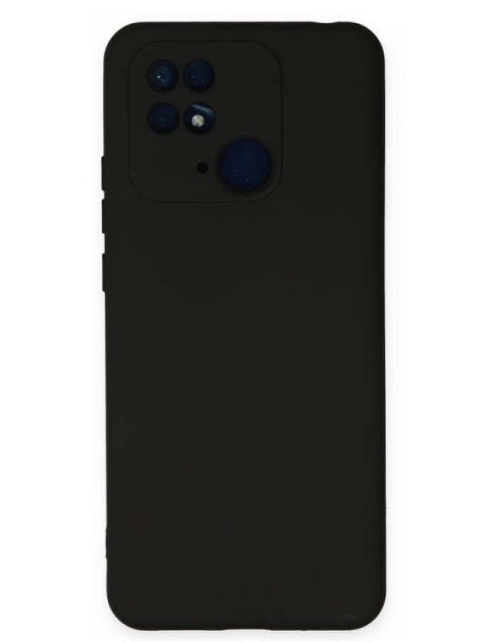 Xiaomi Redmi 10C içi kadife silikon kılıf Siyah