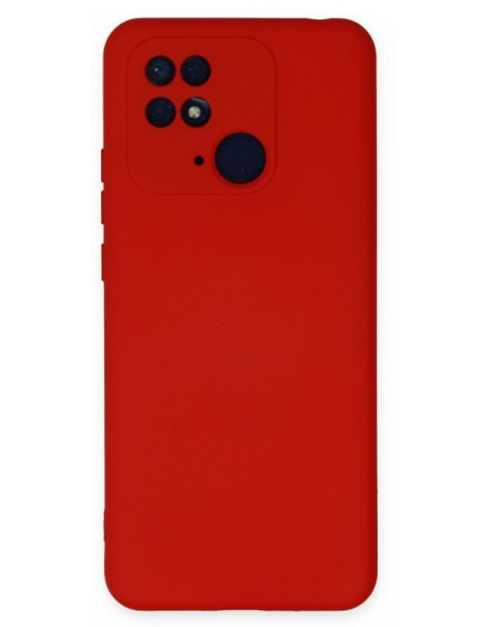 Xiaomi Redmi 10C içi kadife silikon kılıf Kırmızı