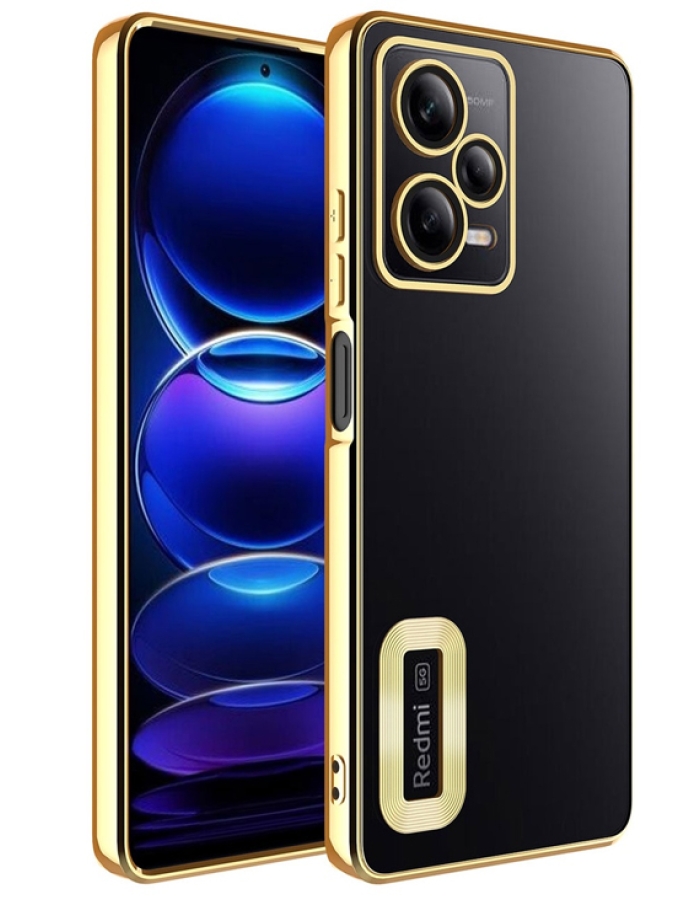 Xiaomi Redmi Note 12 Pro 5G Kamera Lens Korumalı Kılıf Gold