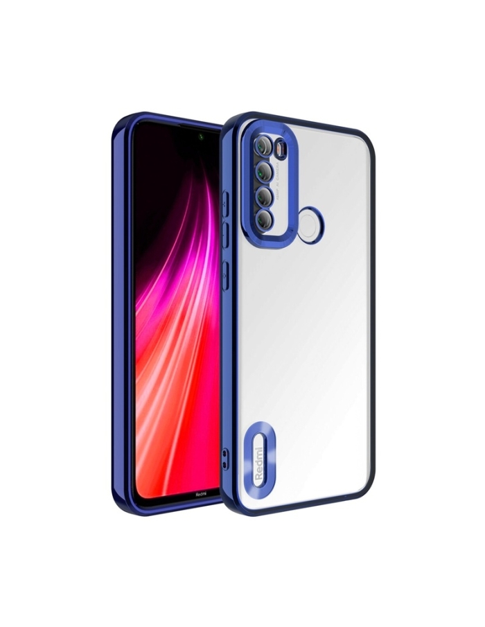 Xiaomi Redmi Note 8 Kamera Lens Korumalı Kılıf Mavi